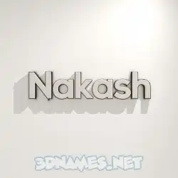 nakash in White Logo Warm style - 3D name wallpaper