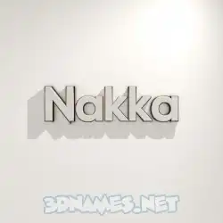 nakka in White Logo Warm style - 3D name wallpaper