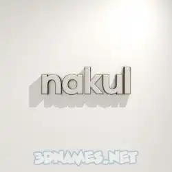 nakul in White Logo Warm style - 3D name wallpaper