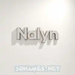 nalyn in White Logo Warm style - 3D name wallpaper