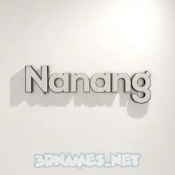 nanang in White Logo Warm style - 3D name wallpaper