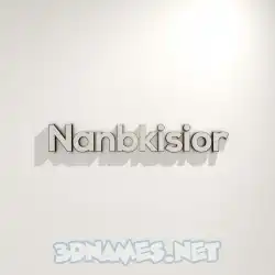 nanbkisior in White Logo Warm style - 3D name wallpaper