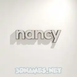 nancy in White Logo Warm style - 3D name wallpaper