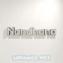 nandhana in White Logo Warm style - 3D name wallpaper