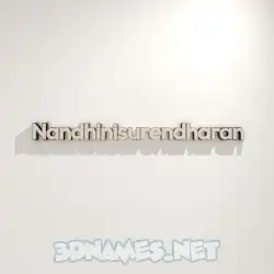 nandhinisurendharan in White Logo Warm style - 3D name wallpaper