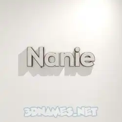 nanie in White Logo Warm style - 3D name wallpaper