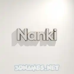 nanki in White Logo Warm style - 3D name wallpaper