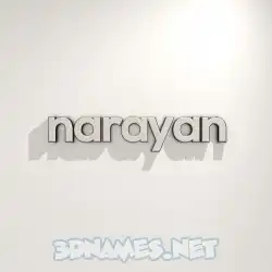 narayan in White Logo Warm style - 3D name wallpaper