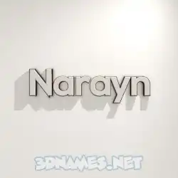 narayn in White Logo Warm style - 3D name wallpaper