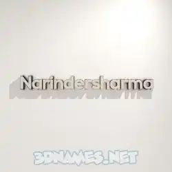 narindersharma in White Logo Warm style - 3D name wallpaper