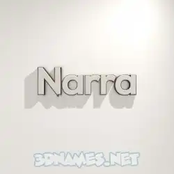 narra in White Logo Warm style - 3D name wallpaper