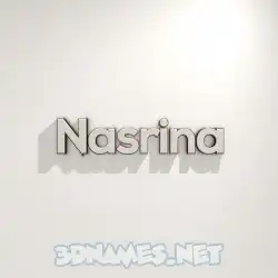 nasrina in White Logo Warm style - 3D name wallpaper