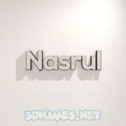 nasrul in White Logo Warm style - 3D name wallpaper