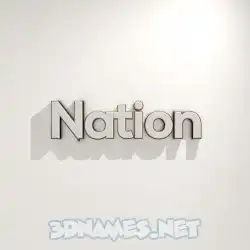 nation in White Logo Warm style - 3D name wallpaper