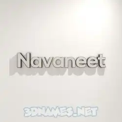 navaneet in White Logo Warm style - 3D name wallpaper