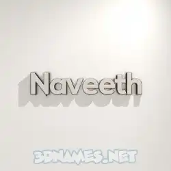 naveeth in White Logo Warm style - 3D name wallpaper