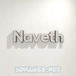 naveth in White Logo Warm style - 3D name wallpaper