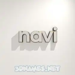 navi in White Logo Warm style - 3D name wallpaper