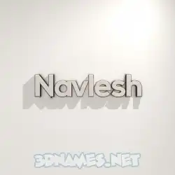 navlesh in White Logo Warm style - 3D name wallpaper