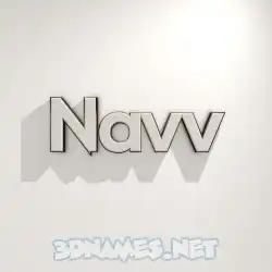 navv in White Logo Warm style - 3D name wallpaper