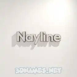 nayline in White Logo Warm style - 3D name wallpaper