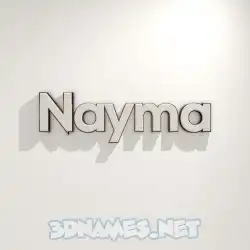 nayma in White Logo Warm style - 3D name wallpaper