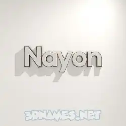 nayon in White Logo Warm style - 3D name wallpaper