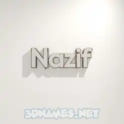 nazif in White Logo Warm style - 3D name wallpaper