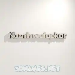 nazninwalapkar in White Logo Warm style - 3D name wallpaper