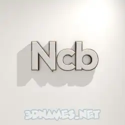ncb in White Logo Warm style - 3D name wallpaper