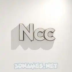 ncc in White Logo Warm style - 3D name wallpaper