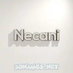 necani in White Logo Warm style - 3D name wallpaper