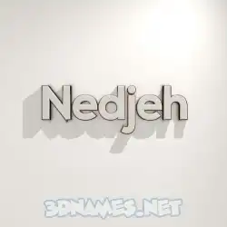 nedjeh in White Logo Warm style - 3D name wallpaper