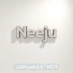 neeju in White Logo Warm style - 3D name wallpaper