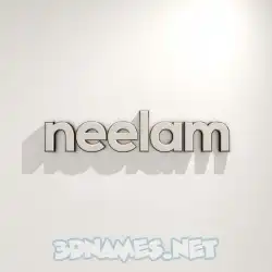 neelam in White Logo Warm style - 3D name wallpaper