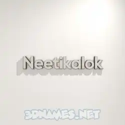 neetikalok in White Logo Warm style - 3D name wallpaper