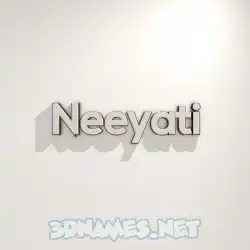neeyati in White Logo Warm style - 3D name wallpaper