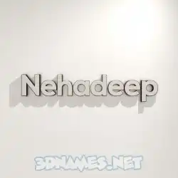 nehadeep in White Logo Warm style - 3D name wallpaper