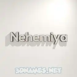 nehemiya in White Logo Warm style - 3D name wallpaper