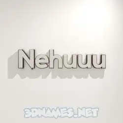 nehuuu in White Logo Warm style - 3D name wallpaper