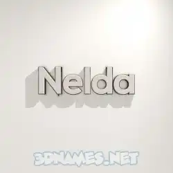 nelda in White Logo Warm style - 3D name wallpaper