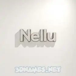 nellu in White Logo Warm style - 3D name wallpaper