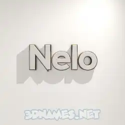 nelo in White Logo Warm style - 3D name wallpaper