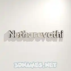 netharevathi in White Logo Warm style - 3D name wallpaper