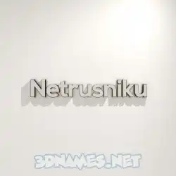 netrusniku in White Logo Warm style - 3D name wallpaper