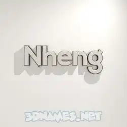nheng in White Logo Warm style - 3D name wallpaper
