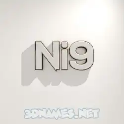 ni9 in White Logo Warm style - 3D name wallpaper