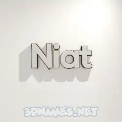 niat in White Logo Warm style - 3D name wallpaper