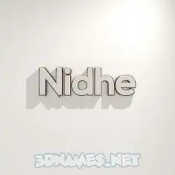 nidhe in White Logo Warm style - 3D name wallpaper