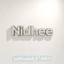 nidhee in White Logo Warm style - 3D name wallpaper